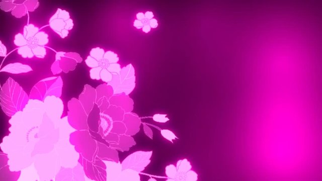 Flower ornaments background animation