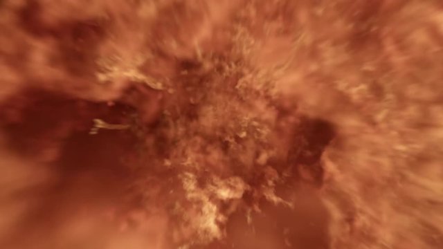 Realistic 4K Fireball Explosion