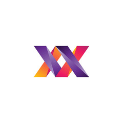 initial letter logo xx