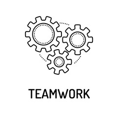 TEAMWORK Line icon