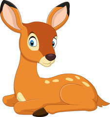Naklejka premium Cute baby deer cartoon