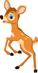 Naklejka premium Cute baby deer cartoon