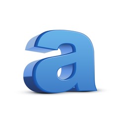 lowercase blue letter A