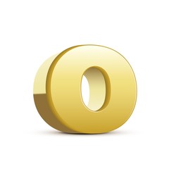 lowercase bronze letter O