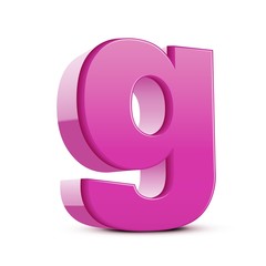 lowercase light pink letter G