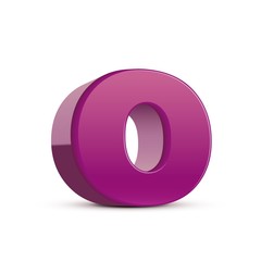 lowercase purple letter O