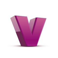 lowercase purple letter V