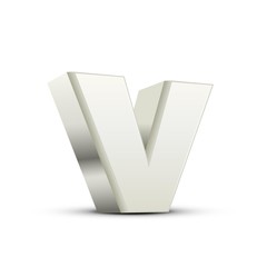 lowercase white letter V