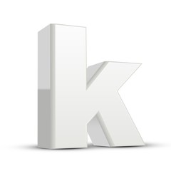 lowercase plaster white letter K
