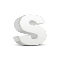 lowercase plaster white letter S