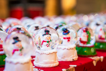 Christmas Market near Town Hall on Albert Square in Manchester