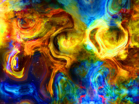 Computer generated colorful abstract background. Digital artwork creative graphic design. 