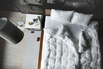 Bedroom in loft style
