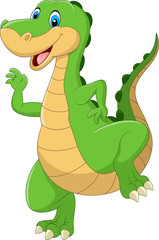 Cartoon green dinosaur

