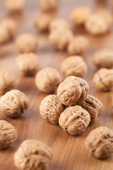 walnuts superfood on a wooden background