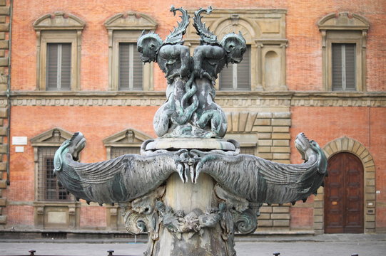 Fountain of the marine monsters in Florence, Italy