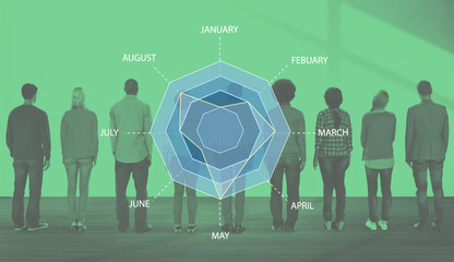 Spider Radar Chart Statistics Analytics Concept