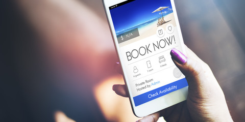 Booking Ticket Online Reservation Travel Flight Concept