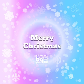 Abstract background snowflakes Merry Christmas