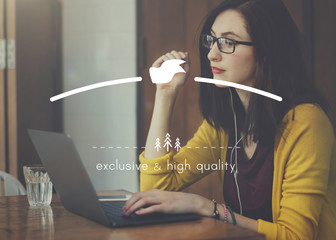 Exclusive and High Quality Brand Markeing Copy Space Concept