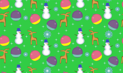 Christmas green background, seamless tiling, wrapping paper pattern