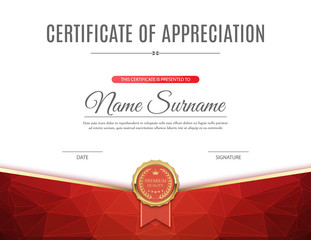 Vector certificate template.