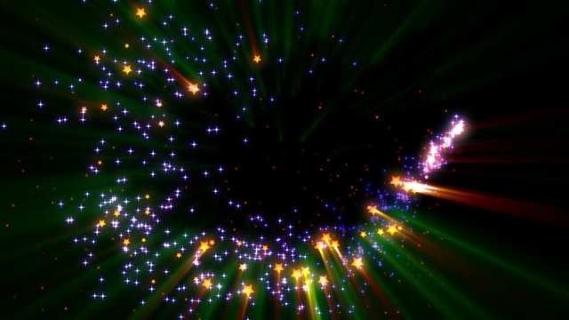 Shiny stars spreading out - Luma Key
