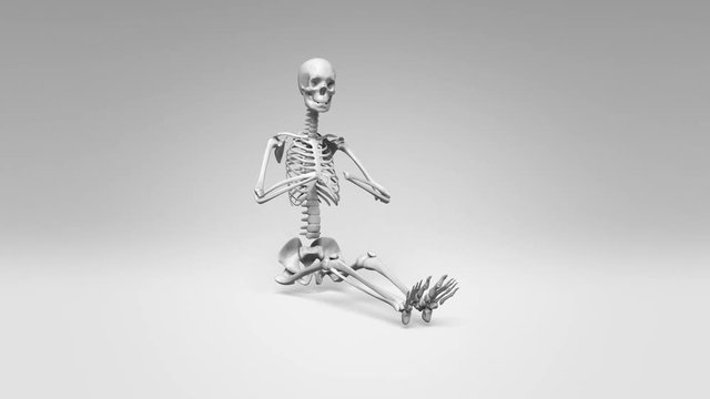Yoga Meditation Pose Of Human Skeletal