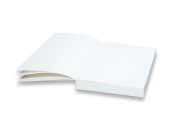 Sketch book on white background.