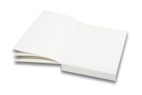 Sketch book on white background.