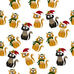 pattern with cute cats
