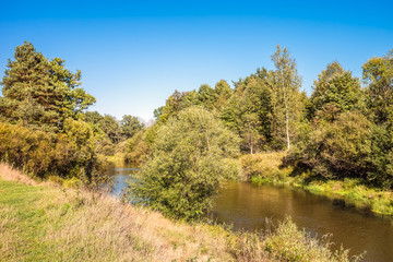 Kirzhach River in the autumn evening.
