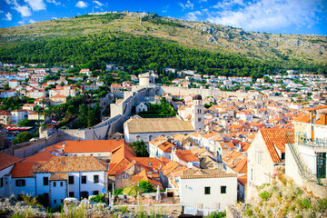 Fototapeta na wymiar Dubrovnik rooftops panorama