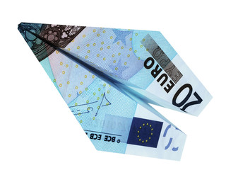 Money euro airplane