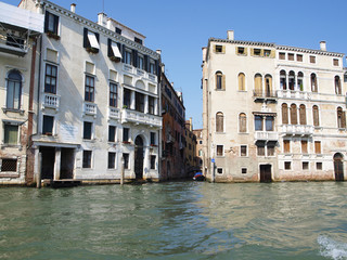 Naklejka premium Landscape of buildings at grand canal of Venice, Italy