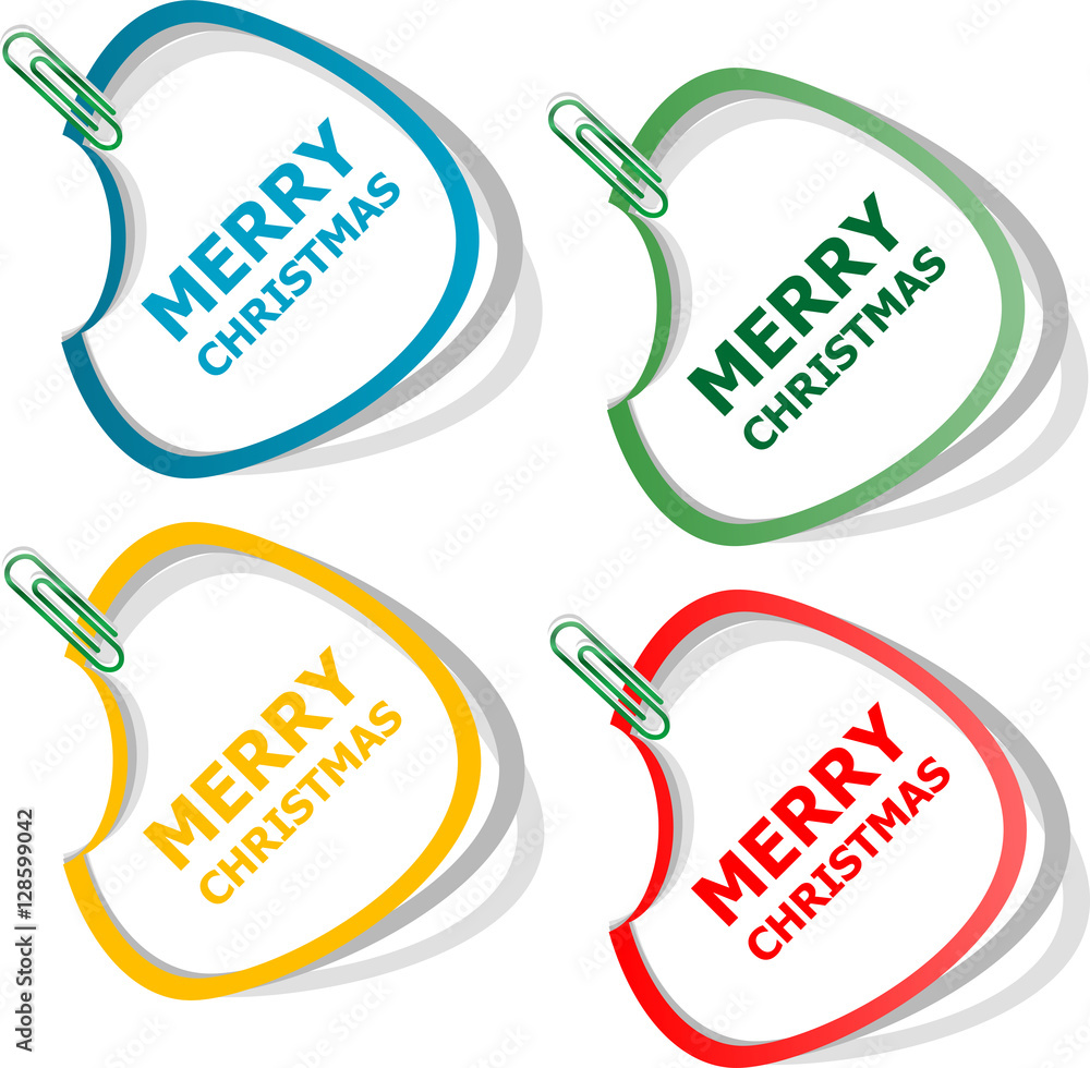 Poster merry christmas web icon. creative concept vector background for web and mobile applications, happy 