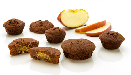 Biscotti al cioccolato ripieni di mela