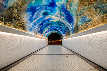 The tunnel of Miramar in Donostia-San Sebastia, Spain