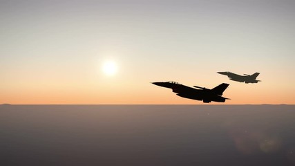 Fighter Planes Flying - CG