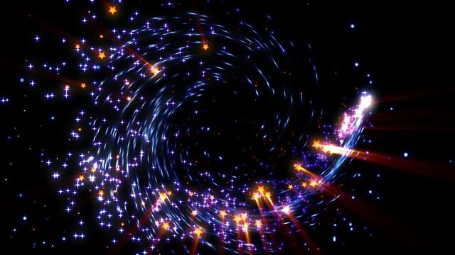 Shiny particles and stars spreading out - Luma Key