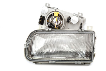 Car lights isolated on the white background