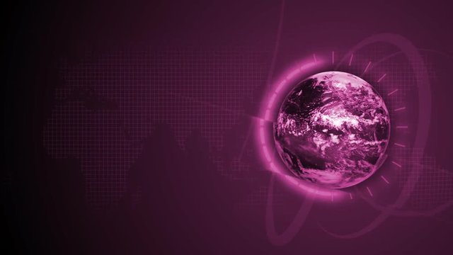 Orbiting globe animation