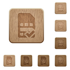 SIM card accepted wooden buttons