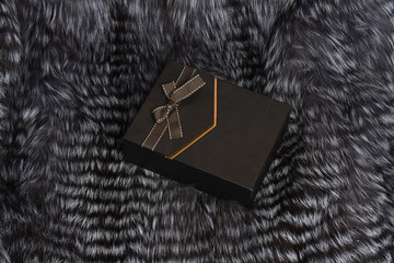 present box on fur