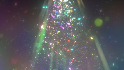 桜吹雪と入射光