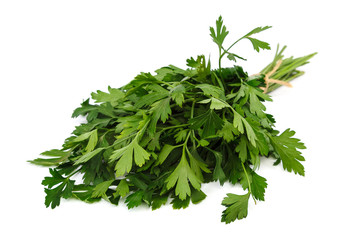 Fresh parsley isolated on a white background
