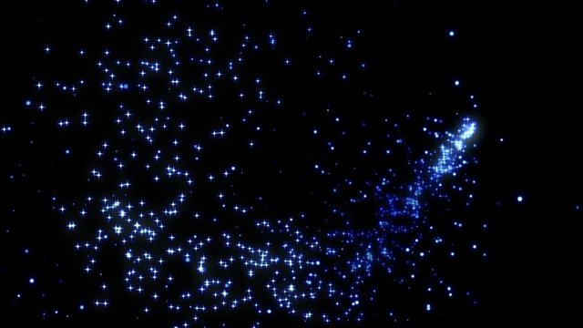 Shiny particles spreading out - Luma Key