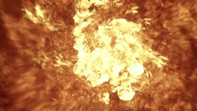 Realistic Slow Motion 4K Fireball Explosion