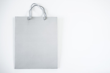 Shopping paper bag isolated on white background