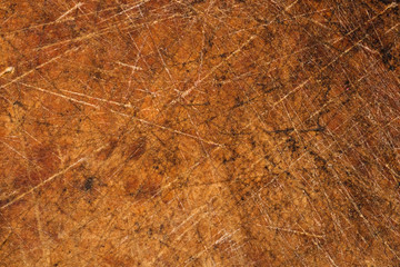 Fototapeta na wymiar Scratch old hardwood for brown background